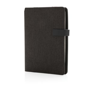 Housse-organiseur à carnet de notes A5 Osaka personnalisée | Yarrow Noir