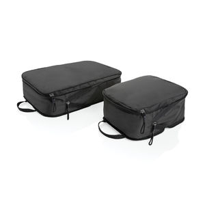 Housses de compression en rPET AWARE™ Swiss Peak Ridge | Valise et trolley publicitaire Noir