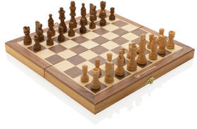 Jeu d’échecs pliable bois personnalisable Marron