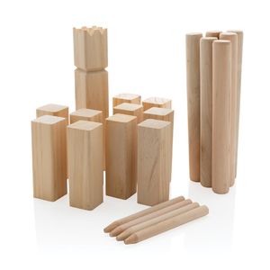 Jeu de Kubb personnalisable en bois Brown