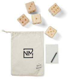 Jeu de yacht/dés publicitaire Marron