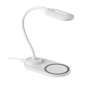 Lampe de bureau personnalisable en ABS à l'allure moderne + chargeur sans fil|SATURN White