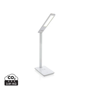 Lampe bureau chargeur induction publicitaire Blanc