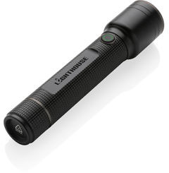 Lampe torche 10W USB alu RCS Gear X personnalisée Noir