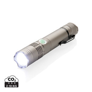 Lampe torche rechargeable 3W publicitaire Gris