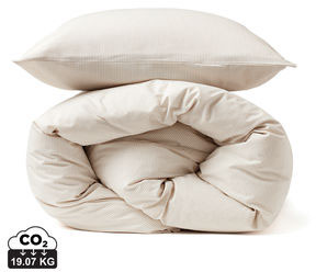 Linge de lit coton set 4 pcs Montgomery publicitaire Beige