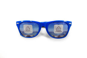 lunettes de soleil verres quadri personnalise Bleu