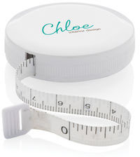 Mètre ruban tailleur plastique recyclé RCS personnalisé Blanc