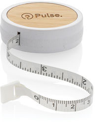 Mètre ruban tailleur RCS & bambou publicitaire Blanc