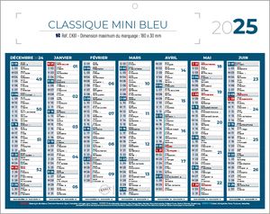 Mini calendrier publicitaire | Classique Mini