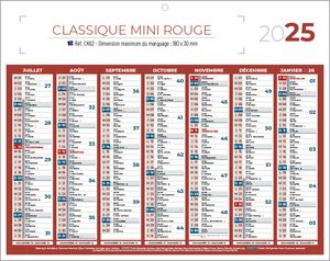 Mini calendrier publicitaire | Classique Mini 3