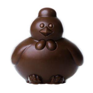 Moulage chocolat poule publicitaire 70% bio|Elena 1