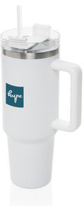 Mug 1,2 L acier recyclé RCS Peakflow publicitaire Blanc