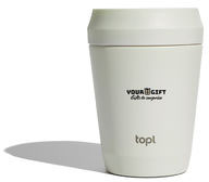 Mug 235 ml couvercle 360 acier recyclé Topl personnalisé Blanc