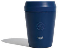 Mug 235 ml couvercle 360 acier recyclé Topl personnalisé Bleu marine
