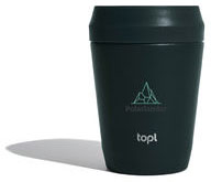 Mug 235 ml couvercle 360 acier recyclé Topl personnalisé Gris