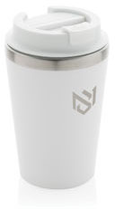 Mug 350 ml double paroi PP recyclé RCS Java entreprise Blanc