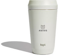 Mug 354 ml couvercle 360 acier recyclé Topl publicitaire Blanc