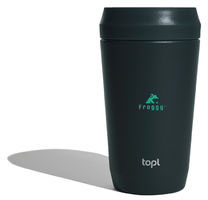 Mug 354 ml couvercle 360 acier recyclé Topl publicitaire Gris