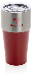Mug 500 ml acier recyclé certifié RCS Fluid publicitaire Rouge