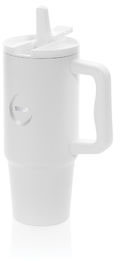 Mug 900 ml étanche inox recyclé RCS Embrace personnalisable Blanc