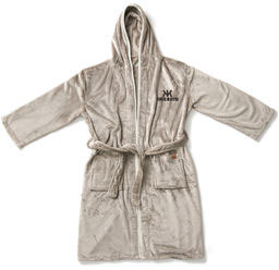 Peignoir luxe peluche rPET GRS Louis L-XL entreprise Gris