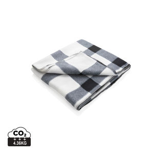 Plaid doux à carreaux | Plaid publicitaire Blanc