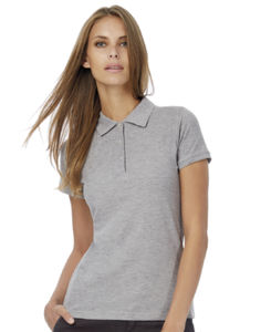 Polo personnalisé à manches courtes | Safran Timeless Heather Grey