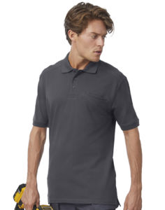 Polo personnalisé à manches courtes | Pocket Pro Dark Grey