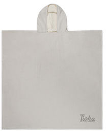 Poncho plage/hammam éponge Tolo personnalisé Gris