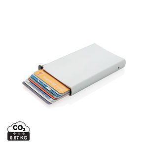 Porte-cartes anti RFID aluminium publicitaire Argent
