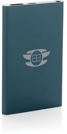 Powerbank 4000 mAh plastique recyclé/alu RCS publicitaire Bleu