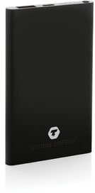 Powerbank 4000 mAh plastique recyclé/alu RCS publicitaire Noir