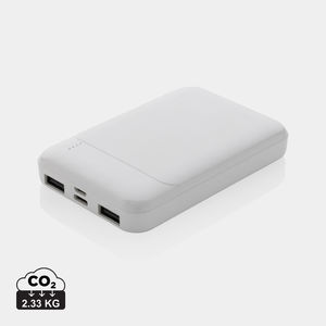 Powerbank 5000 mAh publicitaire Blanc