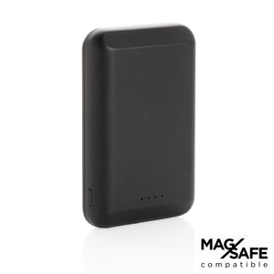 Powerbank publicitaire 5000 mAh avec chargeur magnétique sans fil 5W Black