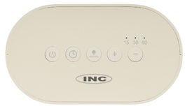 Réveil bruit blanc plastique recyclé RCS LumaRise publicitaire Beige