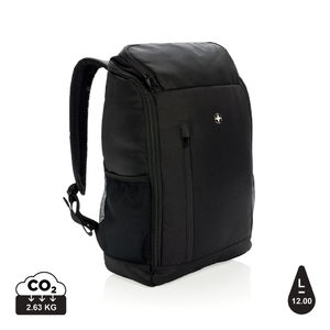 Sac à dos avec accès facile ordinateur 15' Swiss Peak AWARE™ | Sac à dos publicitaire Noir