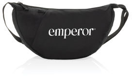 Sac bandoulière XL rPET AWARE™ Crescent personnalisable Noir