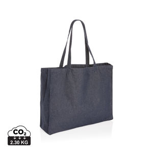 Sac cabas en denim recyclé publicitaire Bleu