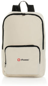 Sac à dos classique pliable rPET AWARE™ Dillon publicitaire Blanc cassé