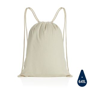 Sac à dos cordelettes personnalisable en coton recyclé 145 gr Impact AWARE™ White