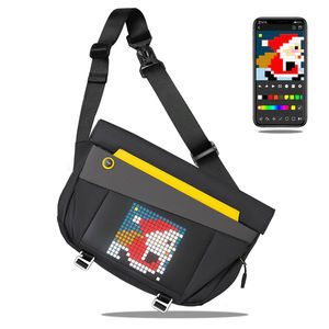 Sac à dos bandoulière pixel art publicitaire | Pixoo Slingbag V Noir