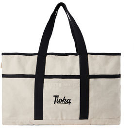 Sac de plage toile recyclée AWARE™ Volonne publicitaire Blanc cassé