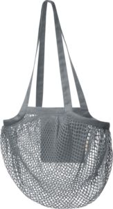 Sac shopping en coton maille filet bio GOTS|Pune Gris