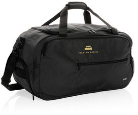 Sac de sport/weekend Swiss Peak rPET AWARE™ publicitaire Noir