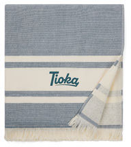 Serviette éponge hammam Tolo personnalisée Bleu marine