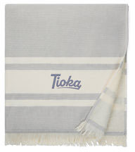 Serviette éponge hammam Tolo personnalisée Gris
