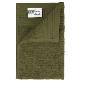 Serviette de toilette coton publicitaire Olive Verte