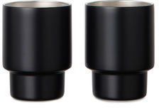 Set 2 tasses acier RCS Nagano personnalisé Noir