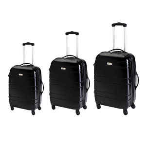 Set de 3 bagages ABS et polycarbonate ultra léger Noir